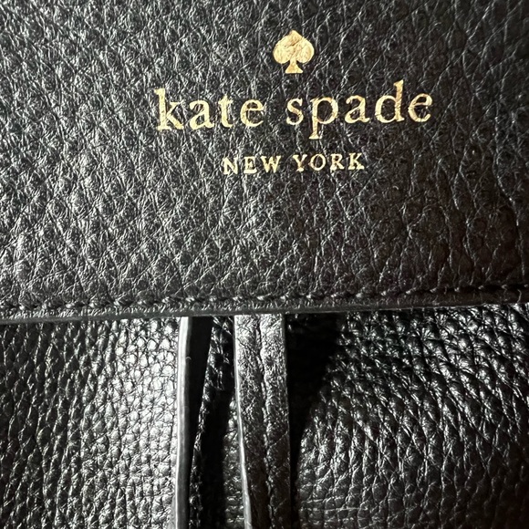 Kate Spade Black Leather Backpack